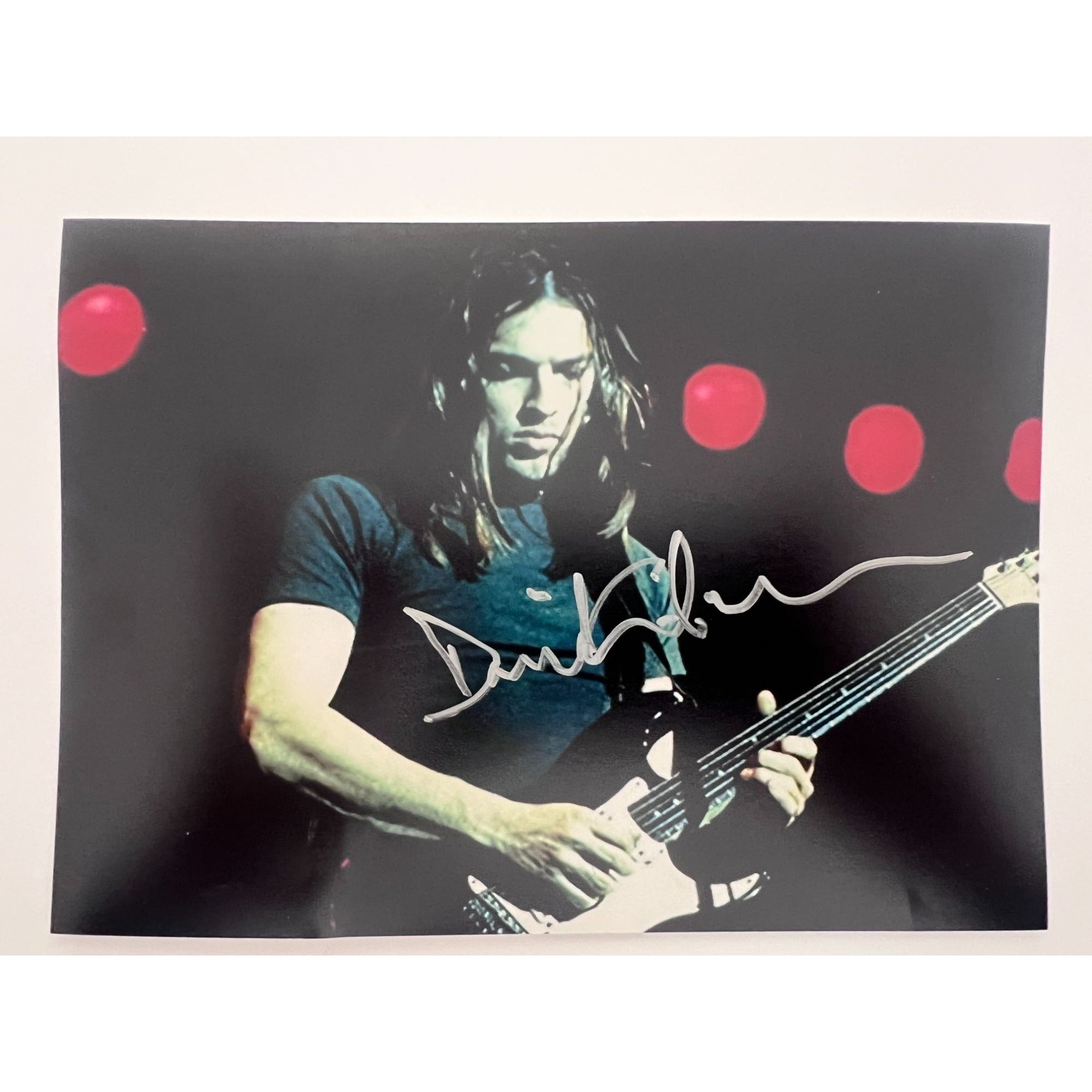 David Gilmour Pink Floyd 5x7 photo signed with proof