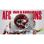 Load image into Gallery viewer, Kansas City Chiefs Tyreek Hill Patrick Mahomes Travis Kelce mini helmet signed with proof
