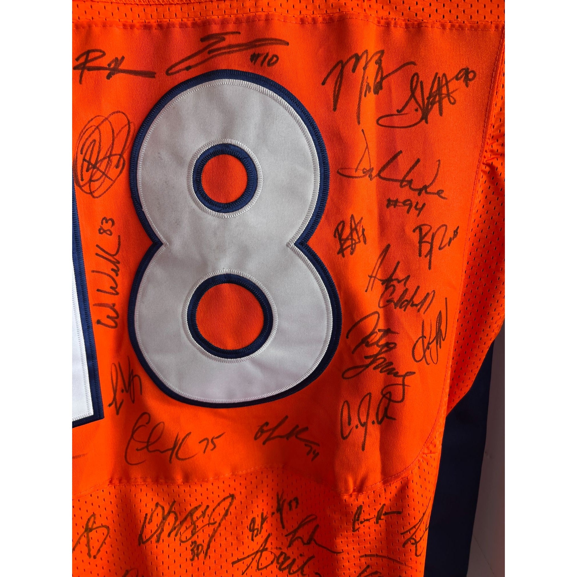 Denver Broncos Peyton Manning Demaryius Thomas Von Miller Wes Welker 2013  team signed  Size 52 Nike jersey