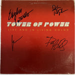Load image into Gallery viewer, TOWER OF POWER  Adams, Castillo, Kupra, Garibaldi  &quot;Live and In Living Color&quot; LP signed
