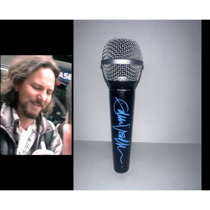 Eddie Vedder Pearl Jam microphone signed with proof