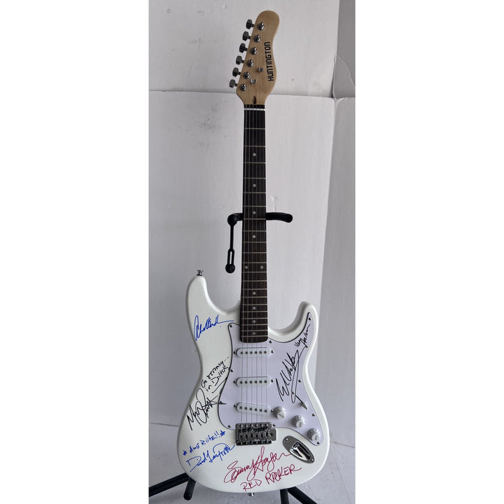 Van Halen Eddie Alex Sammy David Lee Stratocaster Huntington electric guitar signed with proof