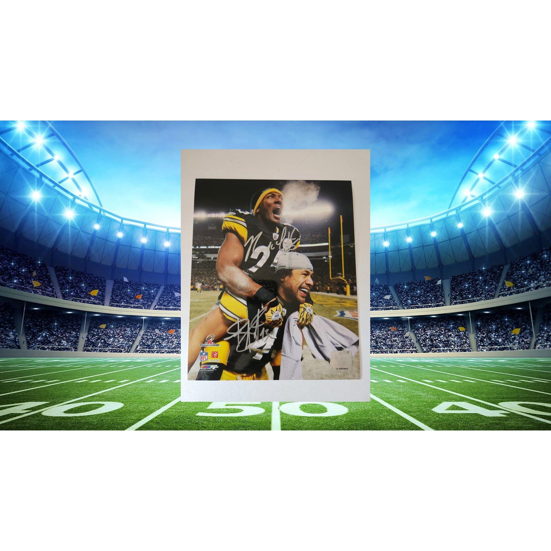 Ryan Clark and Troy Polamalu Pittsburgh Steelers 8x10 photo signed