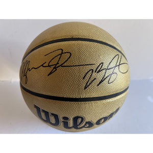 Wilson NBA Gold Edition basketball signed by LeBron James and Michael Jordan with proof $2,999