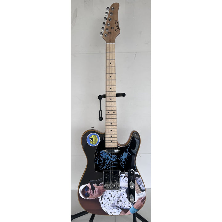 Jimmy Buffett signed with inscription and sketch one of a kind Telecaster full size electric guitar with proof.