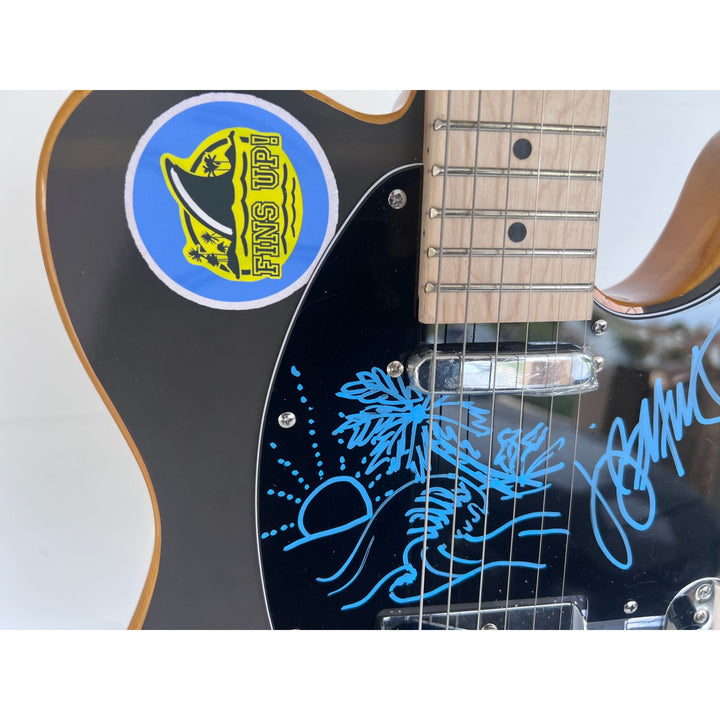 Jimmy Buffett signed with inscription and sketch one of a kind Telecaster full size electric guitar with proof.