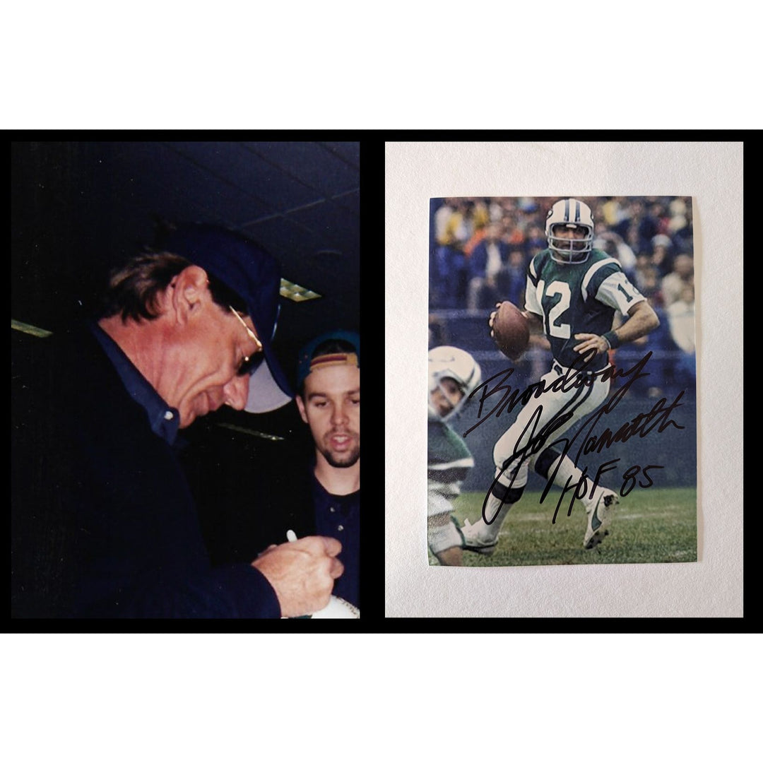 Joe Namath New York Jets 5x7 photograph signed with proof