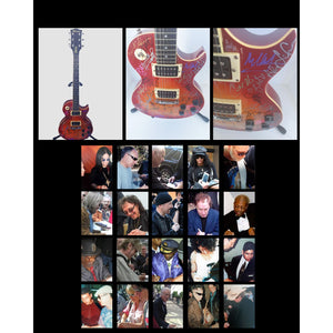 Gibson Maestro Les Paul electric guitar signed by the 30 greatest guitarists of all time Jimmy Page, Eric Clapton, Pete Townshend with proof