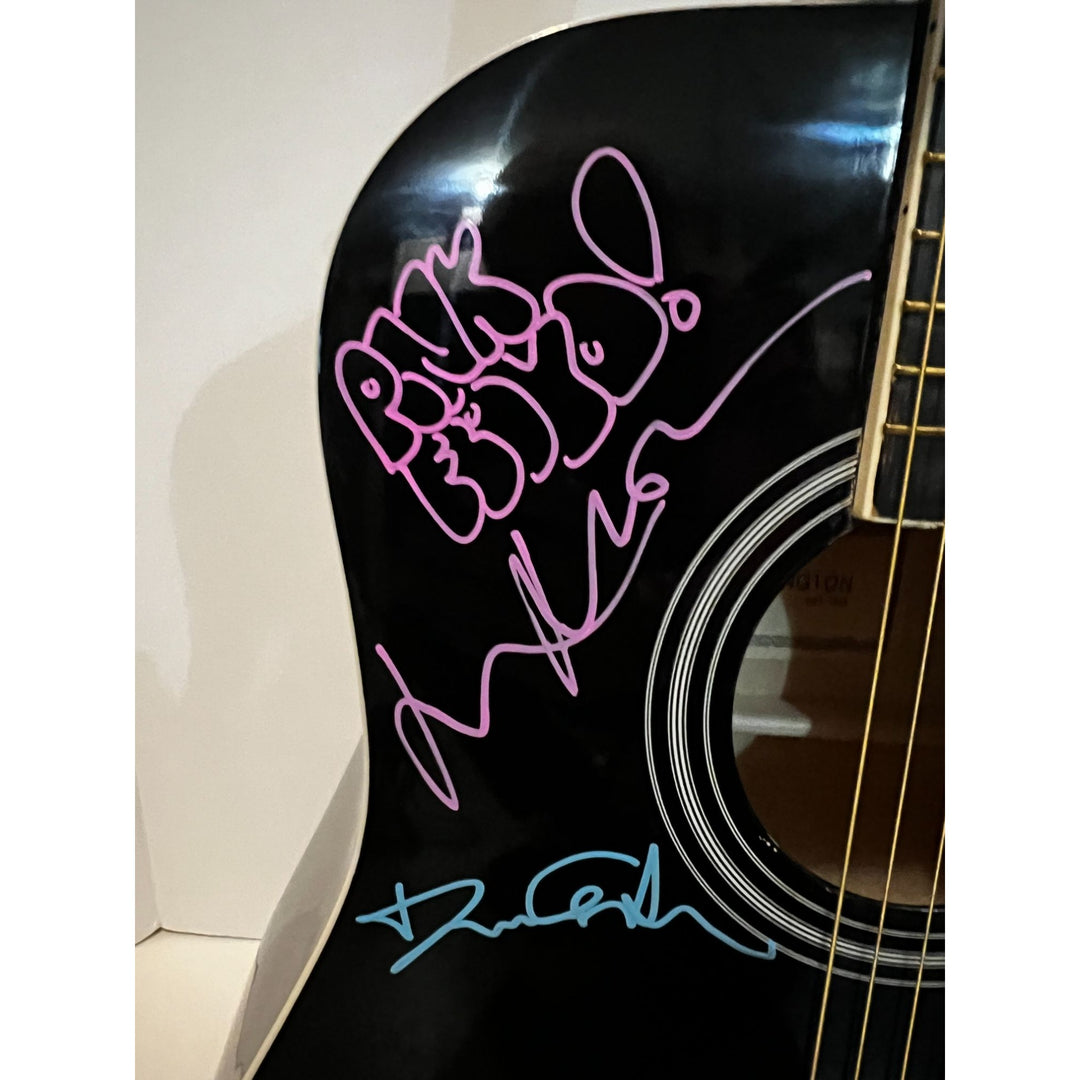 Pink Floyd David Gilmour, Roger Waters, Nick Mason and Richard Wright signed  full size acoustic guitar with proof