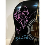 Load image into Gallery viewer, Pink Floyd David Gilmour, Roger Waters, Nick Mason and Richard Wright signed  full size acoustic guitar with proof
