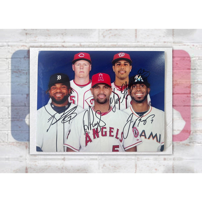 Albert Pujols, Gino Gonzalez, Jose Reyes, Prince Fielder 8x10 photo signed