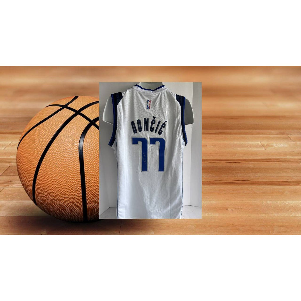 Luka Doncic Dallas Mavericks jersey signed with proof