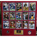 Load image into Gallery viewer, Tom Brady Bart Starr Joe Namath Johnny Unitas 15 5x7 photos signed with proof of the NFL&#39;s greatest quarterbacks of all time
