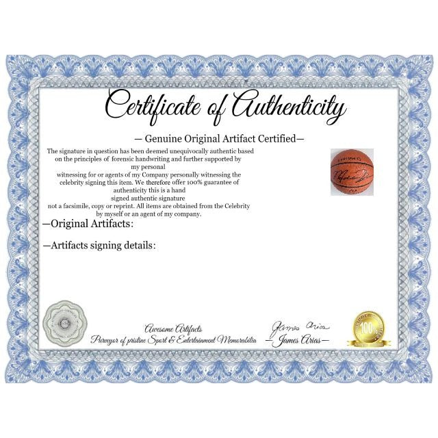 Michael Jordan NBA game basketball signed with proof and free display case