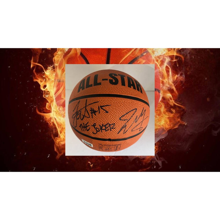 Nicola jokic Jamal Murray Denver Nuggets full size basketball NBA Spalding signed with proof