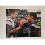 Load image into Gallery viewer, Tom Brady and Russell Wilson 8x10 photo signed
