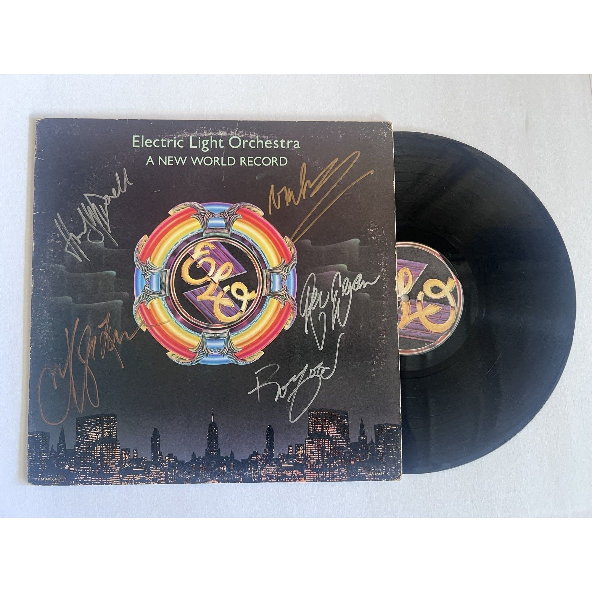 ELO Jeff Lynne Electric Light Orchestra original LP signed with proof