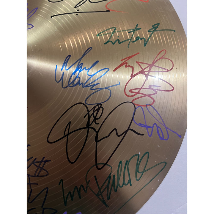 Legendary drummers Ringo Starr Neil Peart Ginger Baker Phil Collins 16-in Cymbal signed with proof