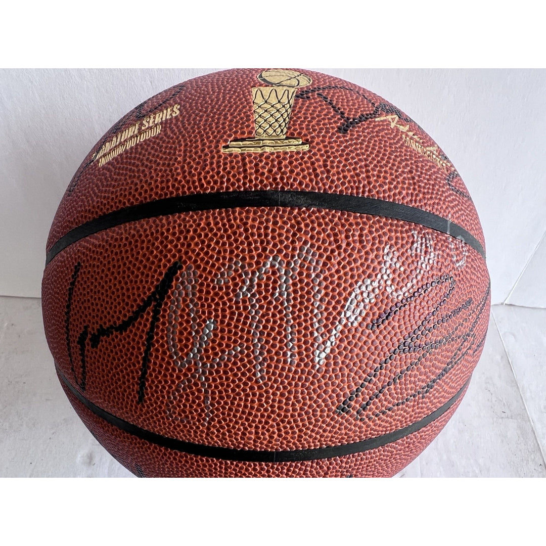 Minnesota Timberwolves 2023-24 Rudy Gobert, Mike Conley , Jaylen Clark, Anthony Edwards, NBA full size basketball signed by complete team