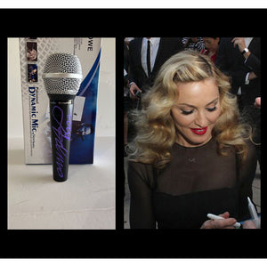 Madonna Ciccone microphone signed with proof