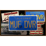 Load image into Gallery viewer, Richard &quot;Cheech&quot; Marin and Tommy Chong MUF DVR metal license plate signed with proof
