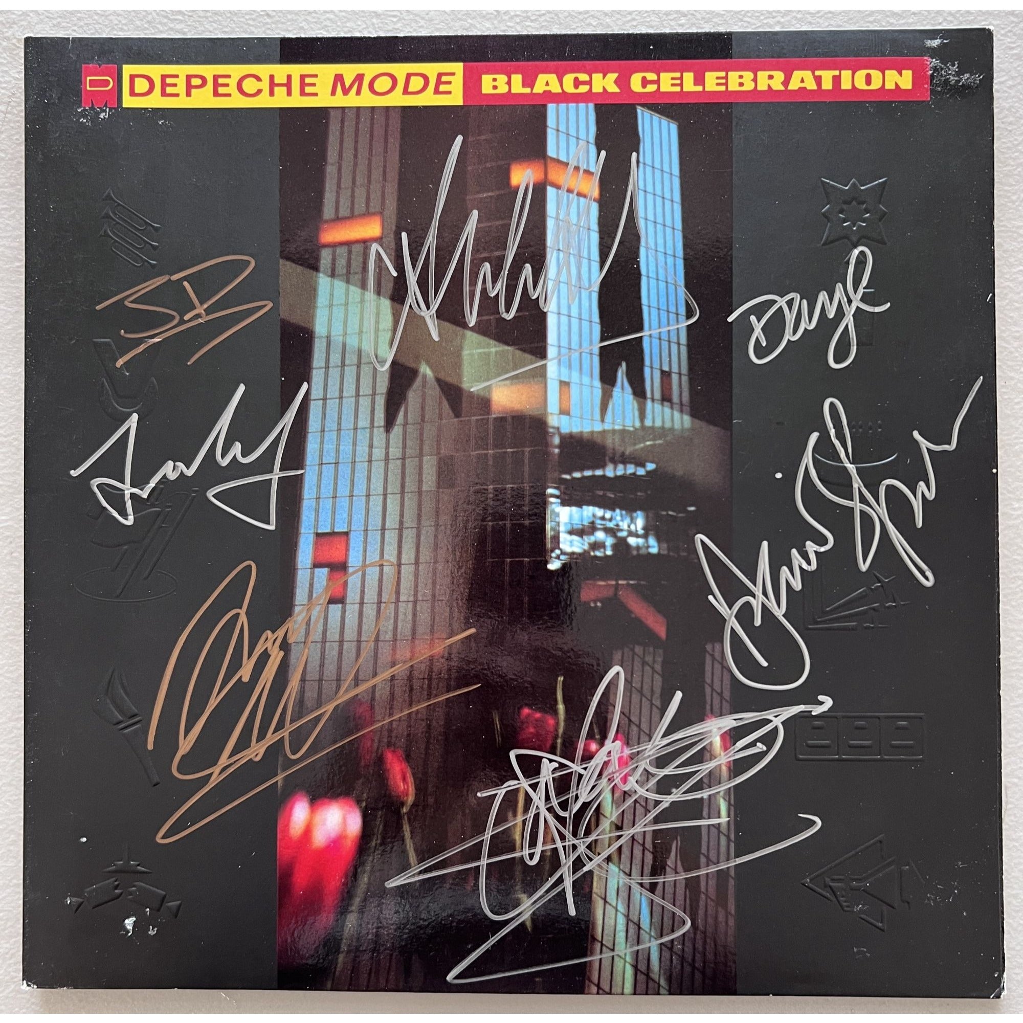 Depeche Mode  Dave Gahan, Martin Gore and Andy Fletcher signed and peronalized Black Celebration LP signed with proof