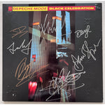 Load image into Gallery viewer, Depeche Mode  Dave Gahan, Martin Gore and Andy Fletcher signed and peronalized Black Celebration LP signed with proof
