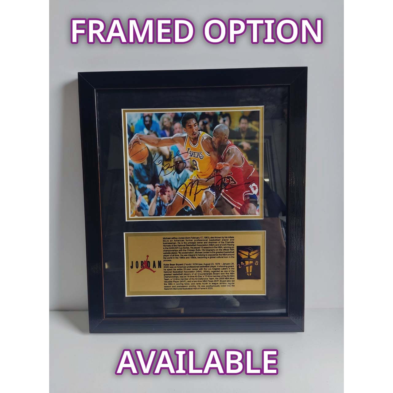 Luka Doncic Kyrie Irving Dallas Mavericks 8x10 photo signed with proof with free acrylic frame