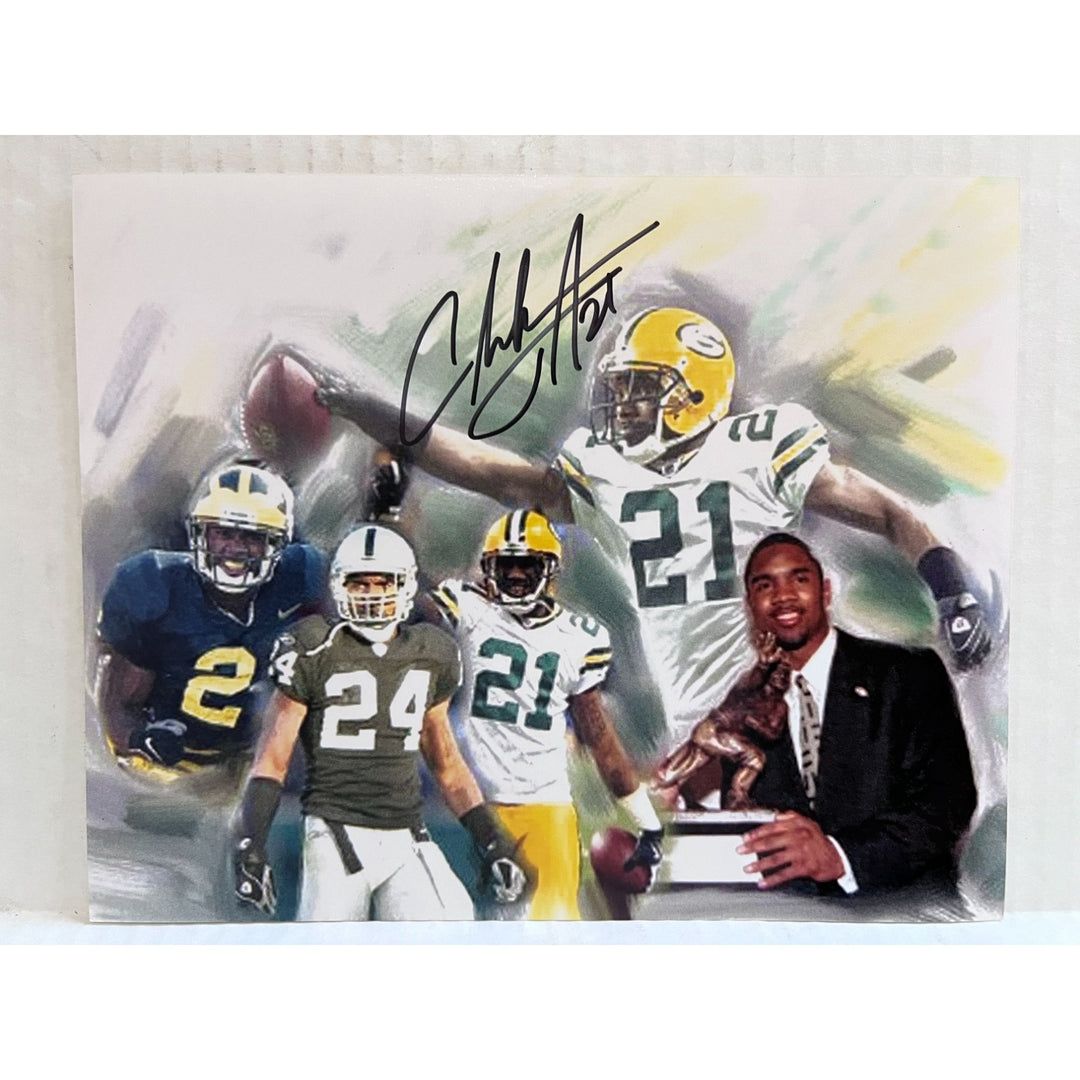 Charles Woodson University of Michigan Green Bay Packers NFL Hall of Famer 8x10 photo signed