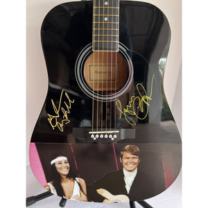 Glen Campbell and "Cher" Cherylene Sarkisian  One of A kind 39' inch full size acoustic guitar signed