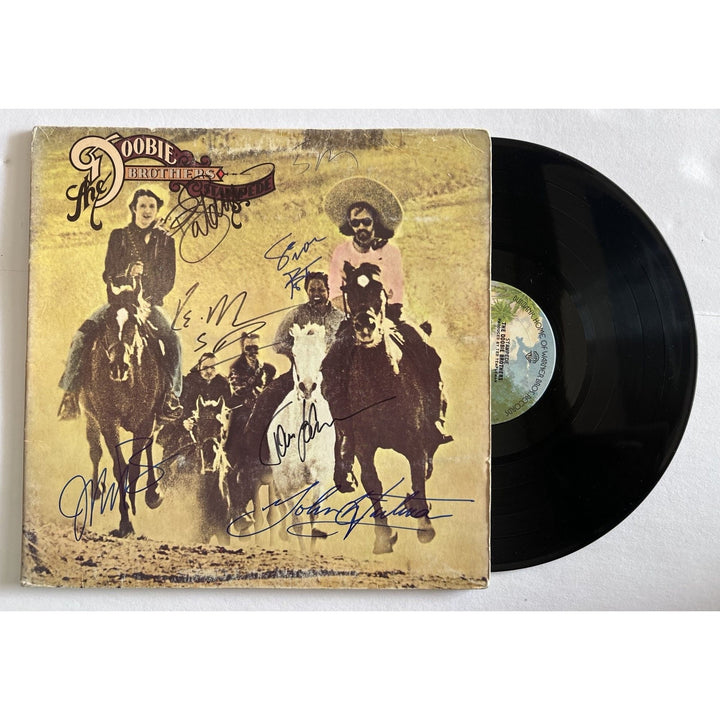 The Doobie Brothers "Stampede" LP Signed with proof