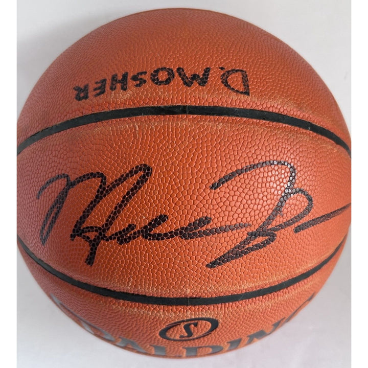 Michael Jordan NBA game basketball signed with proof and free display case