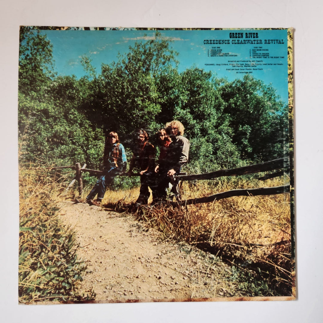 Creedence Clearwater Revival Tom and John Fogerty Green River LP signed with proof