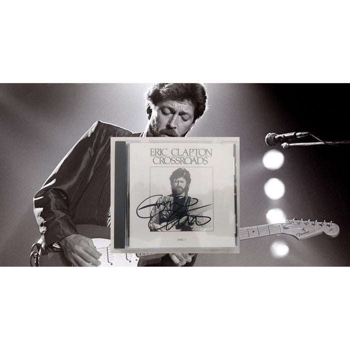 Eric Clapton "Crossroads" original CD signed with proof
