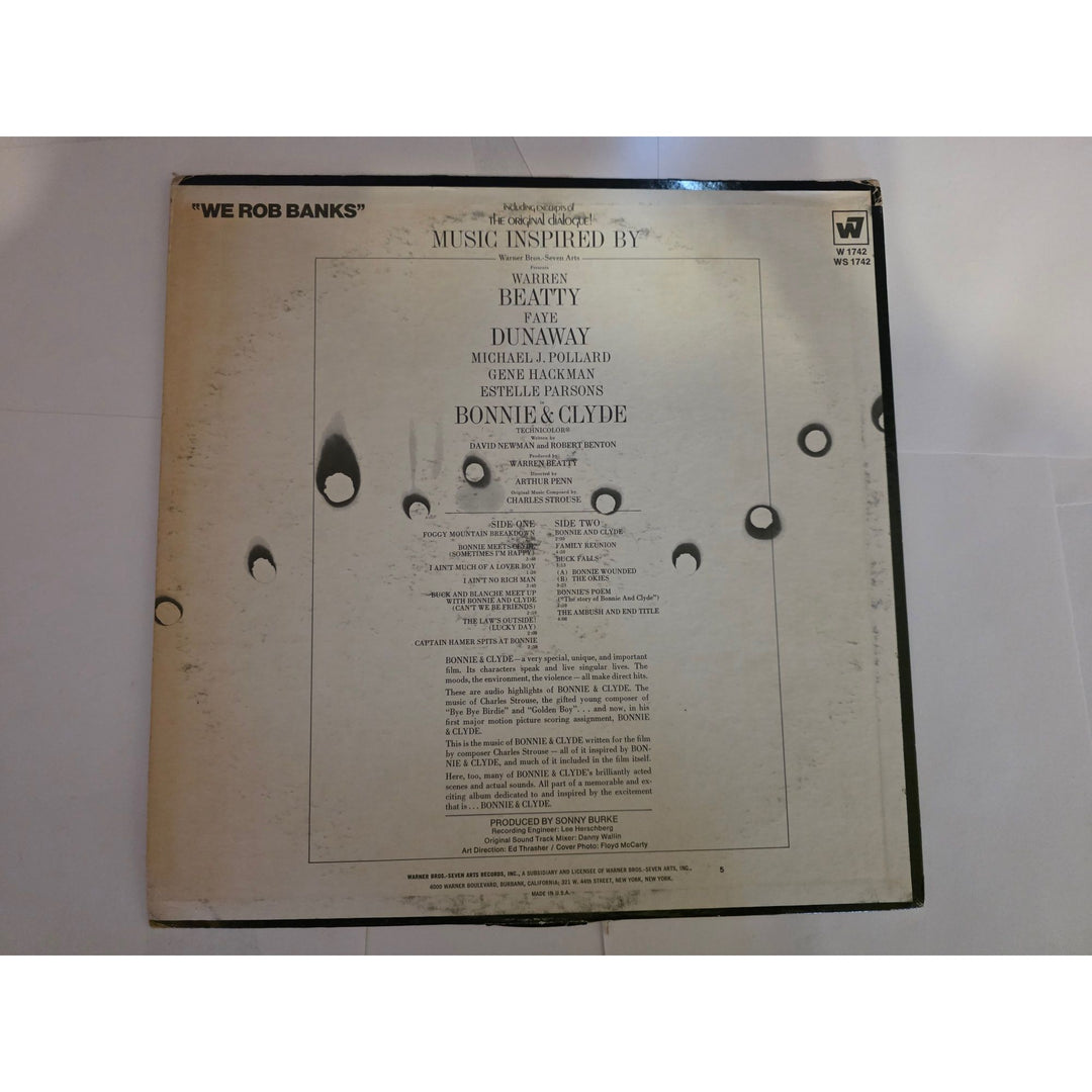 Music Inspired By The Rip Roarin' Electrifying Sound of Bonnie and Clyde LP signed with proof.