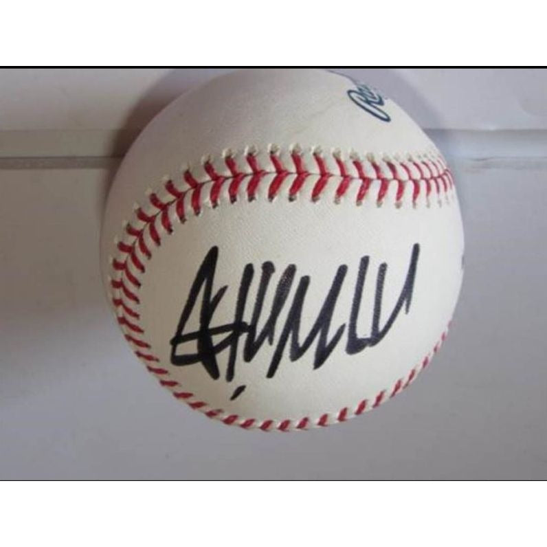 President Donald Trump signed Rawlings Major League baseball with proof