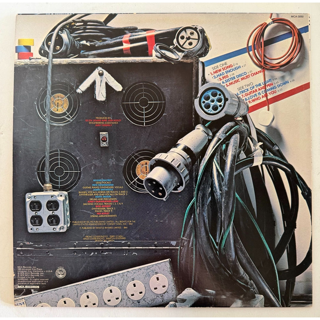 The Who Keith Moon, Roger Daltry, Pete Townshend, John Entwhistle "The Who Are You" original lp signed with proof