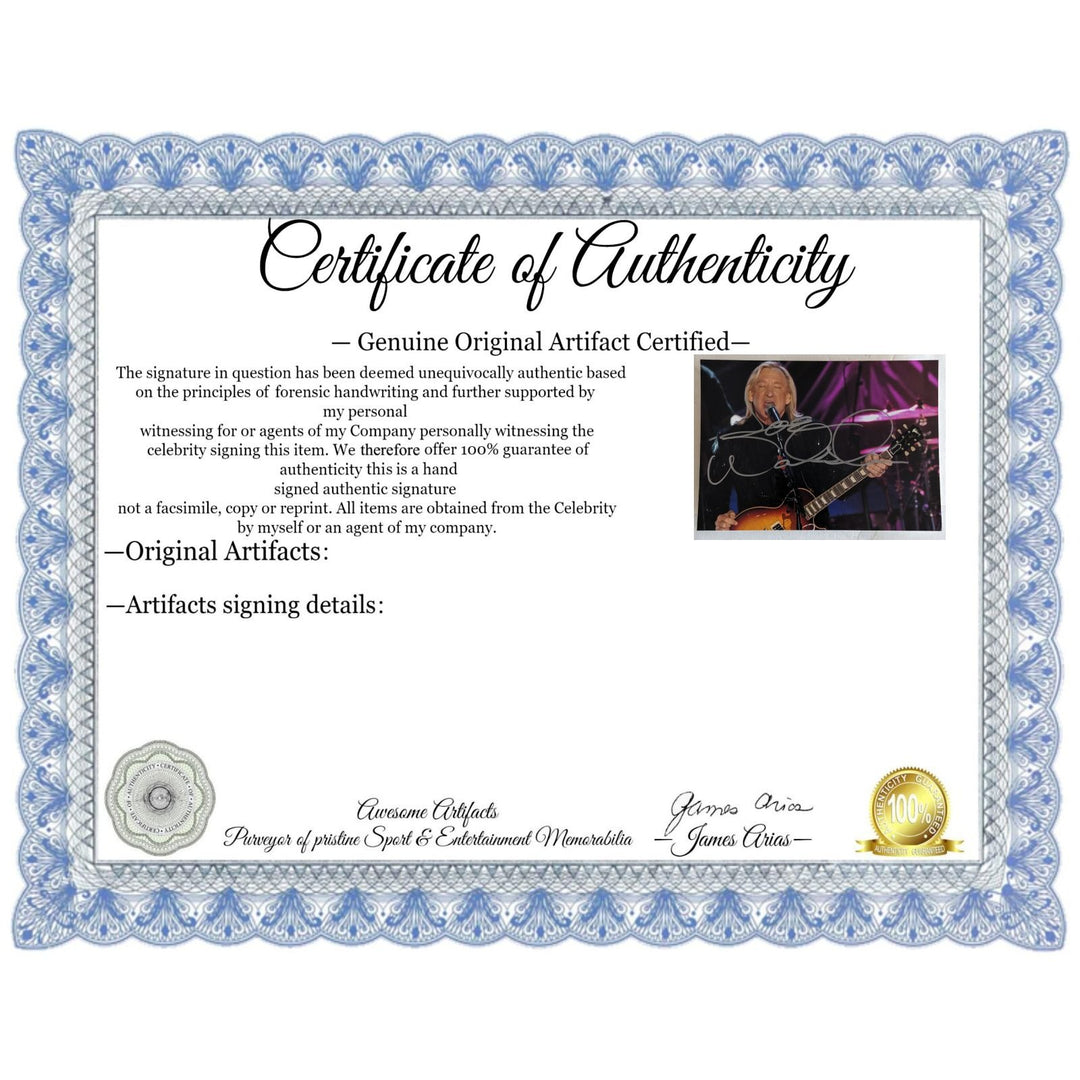 Joe Walsh of The Eagles 5x7 photo signed with proof