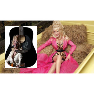 Dolly Parton (one of a kind ) full size acoustic guitar signed with proof 