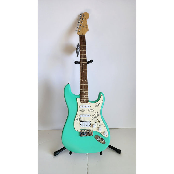 The Black Crowes Chris Rich Robinson, Steve Gorman Fender Stratocaster electric guitar signed with proof