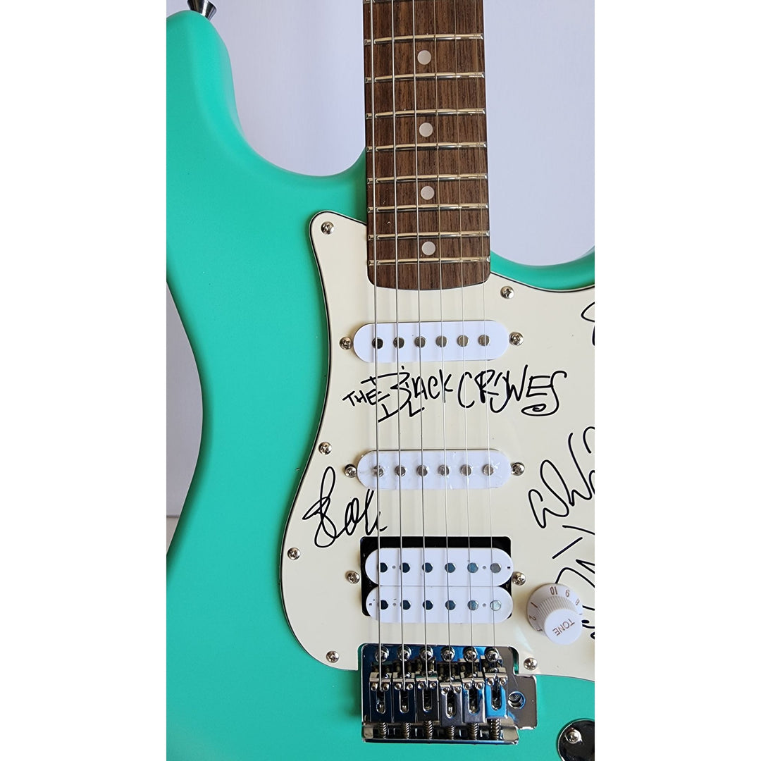 The Black Crowes Chris Rich Robinson, Steve Gorman Fender Stratocaster electric guitar signed with proof