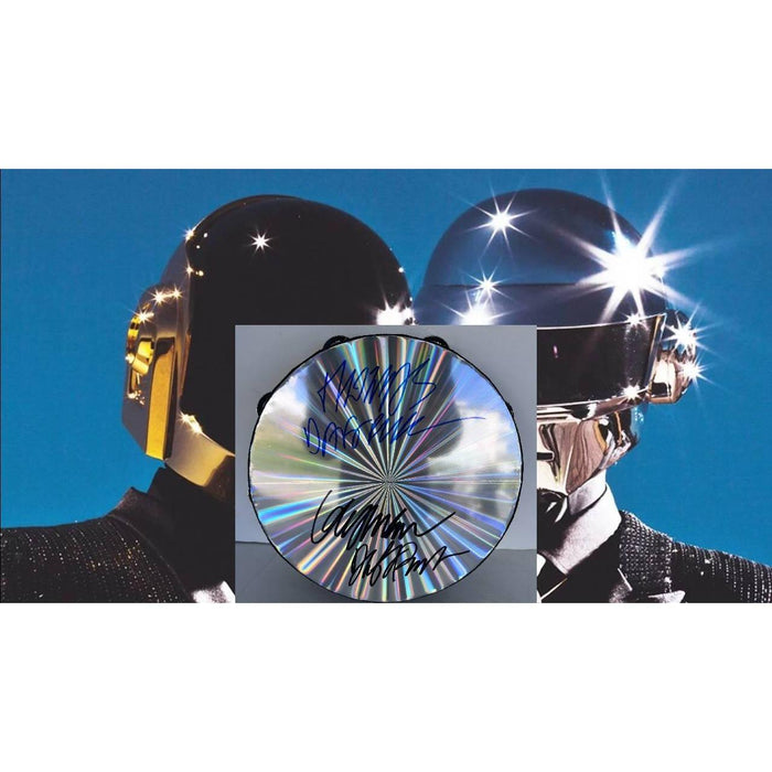 Daft Punk 10inch' tambourine signed with proof .