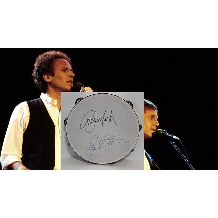 Paul Simon & Art Garfunkel "Simon and Garfunkel" 10inch' tambourine signed with proof