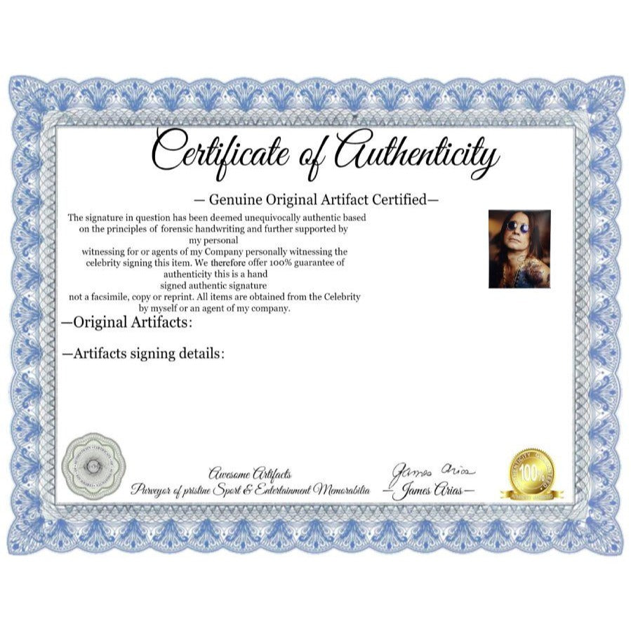 Ozzy Osbourne 11x14 photo signed with proof.