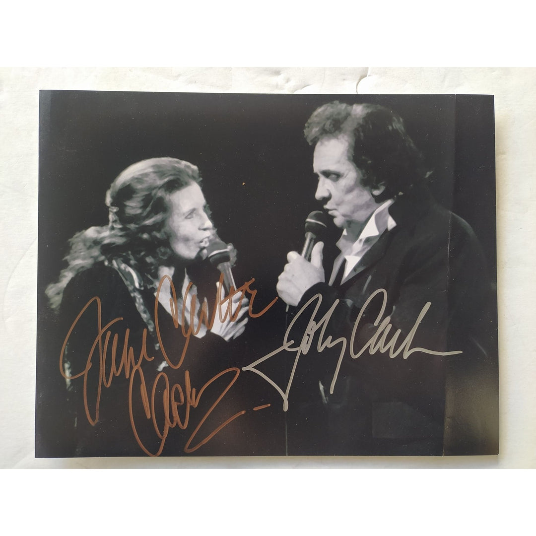 "Johnny" & "June Carter Cash" 8 by 10 photo signed with proof