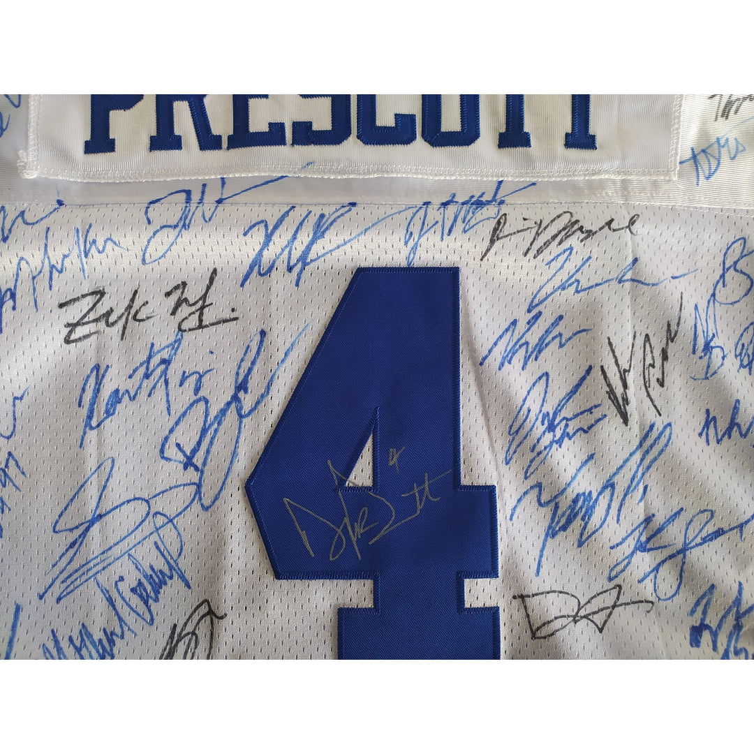 Dak Prescott Micah Parsons CeeDee Lamb 2023 Dallas Cowboys team signed authentic XL jersey with proof