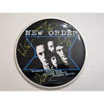 Load image into Gallery viewer, New Order Bernard Sumner Peter hook Gillian Gilbert Stephen Morris 14-in One of a Kind drum head signed with proof
