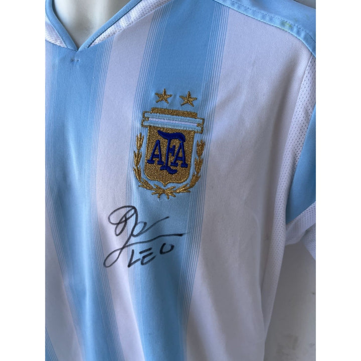 Lionel Messi Argentina jersey signed with proof $599 0r $999 framed