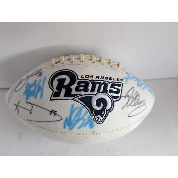 Los Angeles Rams Sean McVay Aaron Donald Todd Gurley Robert Woods Jared Goff signed football