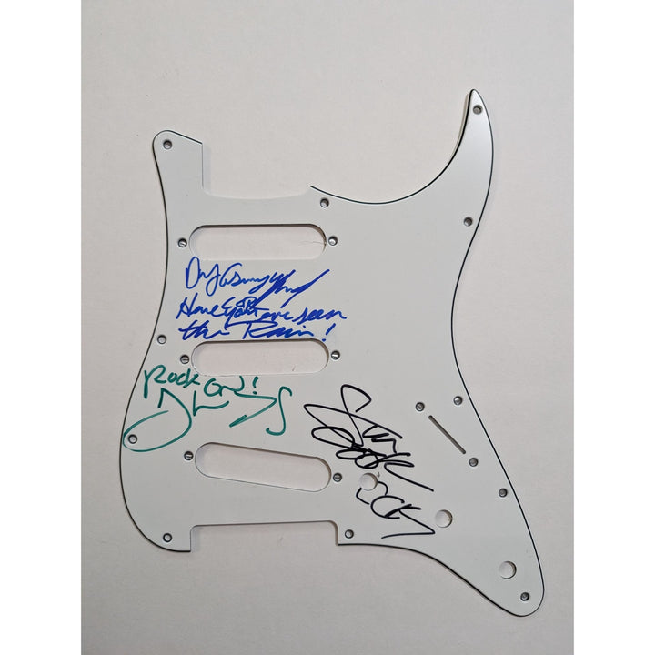 John Fogerty to cook Doug Clifford CCR Creedence Clearwater Revival Fender Stratocaster electric guitar pickguard signed with proof